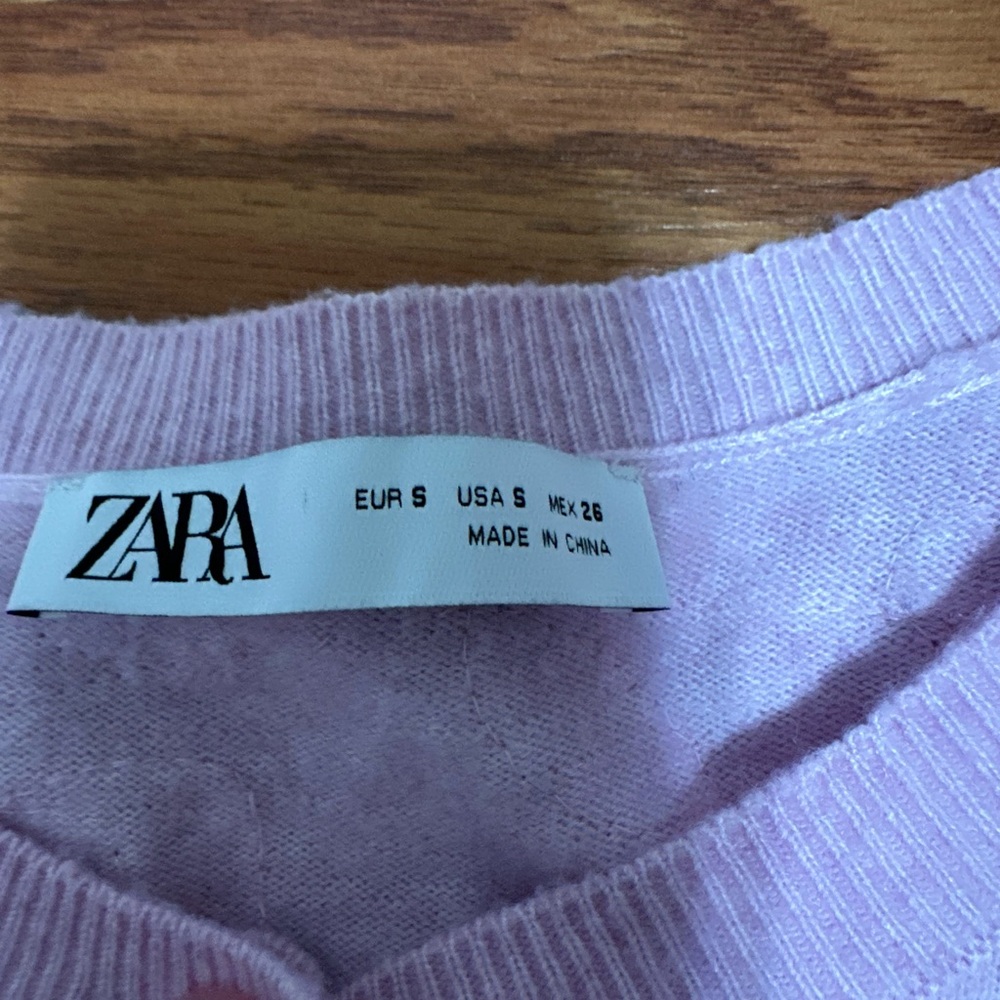 Zara Light Pink Floral Cardigan - Picture 2 of 3